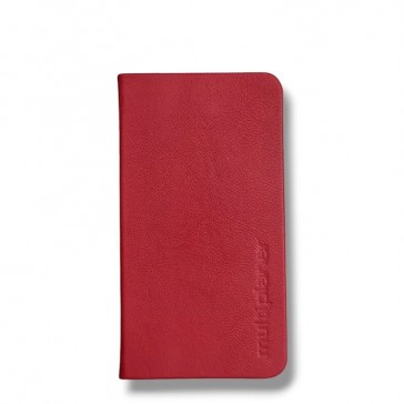 2planer S MINI (B6 9x17cm) NIEDATOWANY, Skóra naturalna CZERWONY