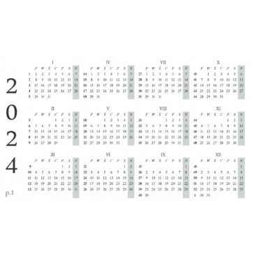 Kalendarze 2024 i 2025 do Planerów niedatowanych A4, A5 i B6 - do WYDRUKU