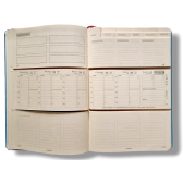 3 planer 2024 B5 (XL 16x24cm) Organizer, Kalendarz, Notatnik; oprawa LAZUROWY BŁĘKIT
