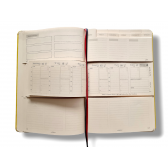 3 planer 2024 B5 (XL 16x24cm) Organizer, Kalendarz, Notatnik; oprawa ENERGETYCZNY ŻÓŁTY
