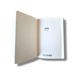 2 planer 2026 B5 (XL 16x24cm) Organizer, Kalendarz, Notatnik; oprawa LAZUROWY BŁĘKIT