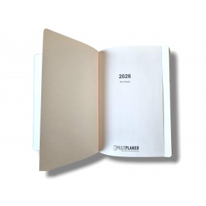 3 planer 2026 B5 (XL 16x24cm) Organizer, Kalendarz, Notatnik; oprawa KARMINOWA CZERWIEŃ