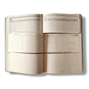 3 planer 2024 B5 (XL 16x24cm) Organizer, Kalendarz, Notatnik; oprawa CIEMNA BUTELKOWA ZIELEŃ
