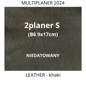 2planer S MINI (B6 9x17cm) Edycja 2024 (NIEDATOWANY) Skóra naturalna KHAKI